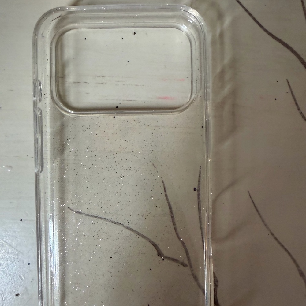 iPhone 17 Pro Clear Glitter Phone Case